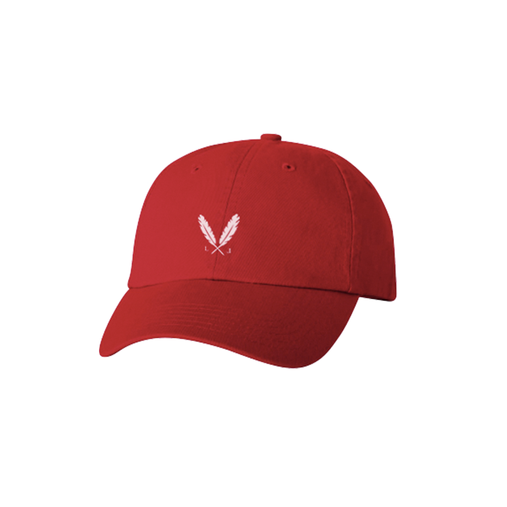 Feather Logo Dad Hat - Red