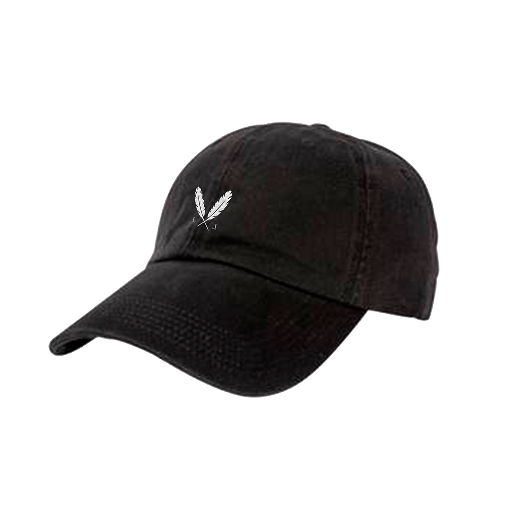 Feather Logo Dad Hat - Black