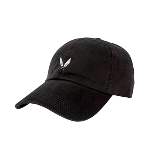 Feather Logo Dad Hat - Black